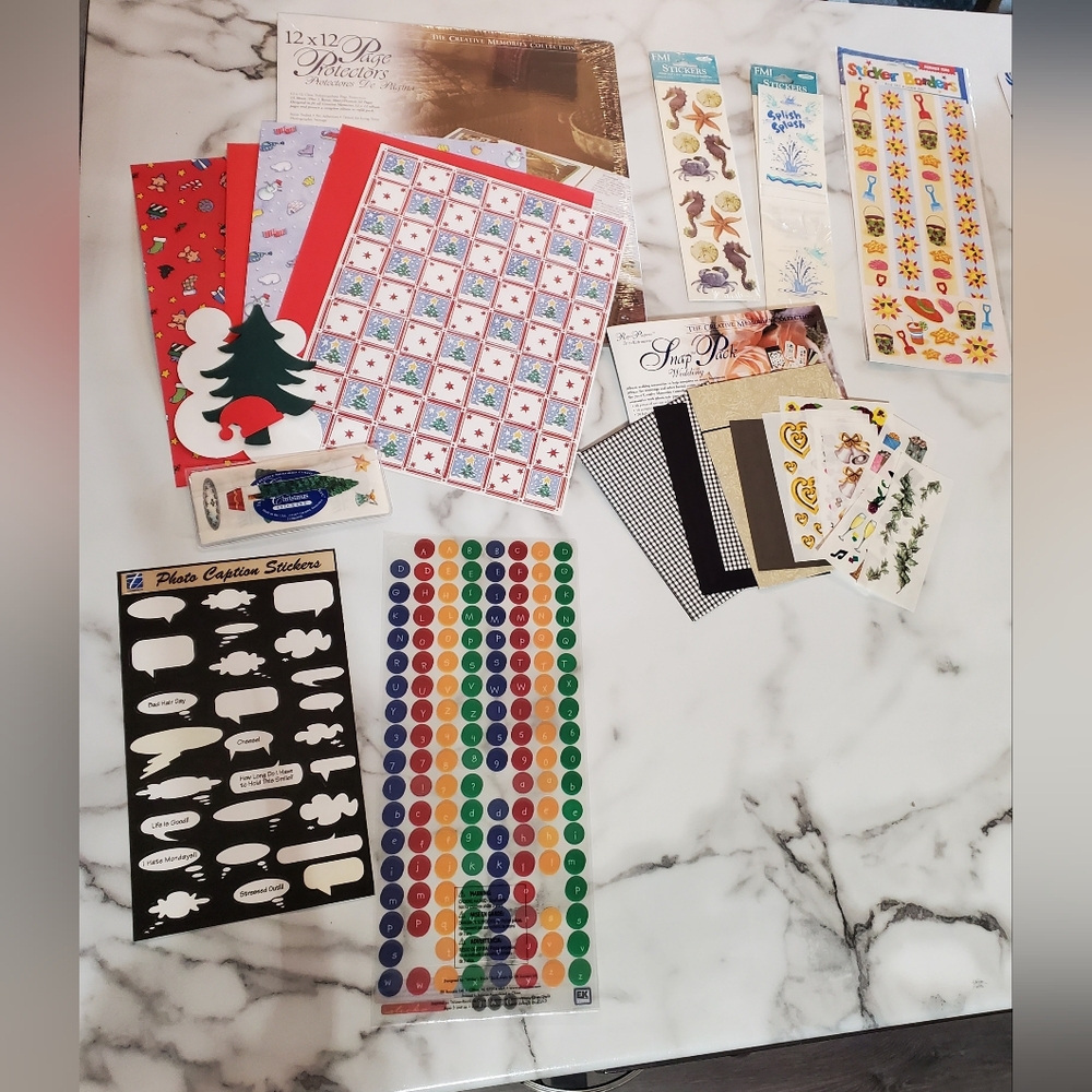Scrapbook Paper & Stickers Lot Creative Memories Page Protectors